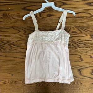 Pink lace tank top